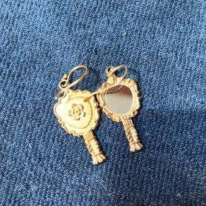 Golden mirror earrings